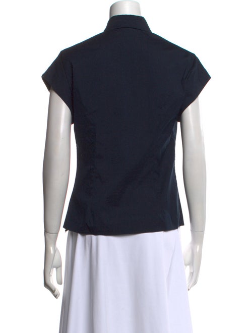 Akris Punto Short Sleeve Button-Up Top
