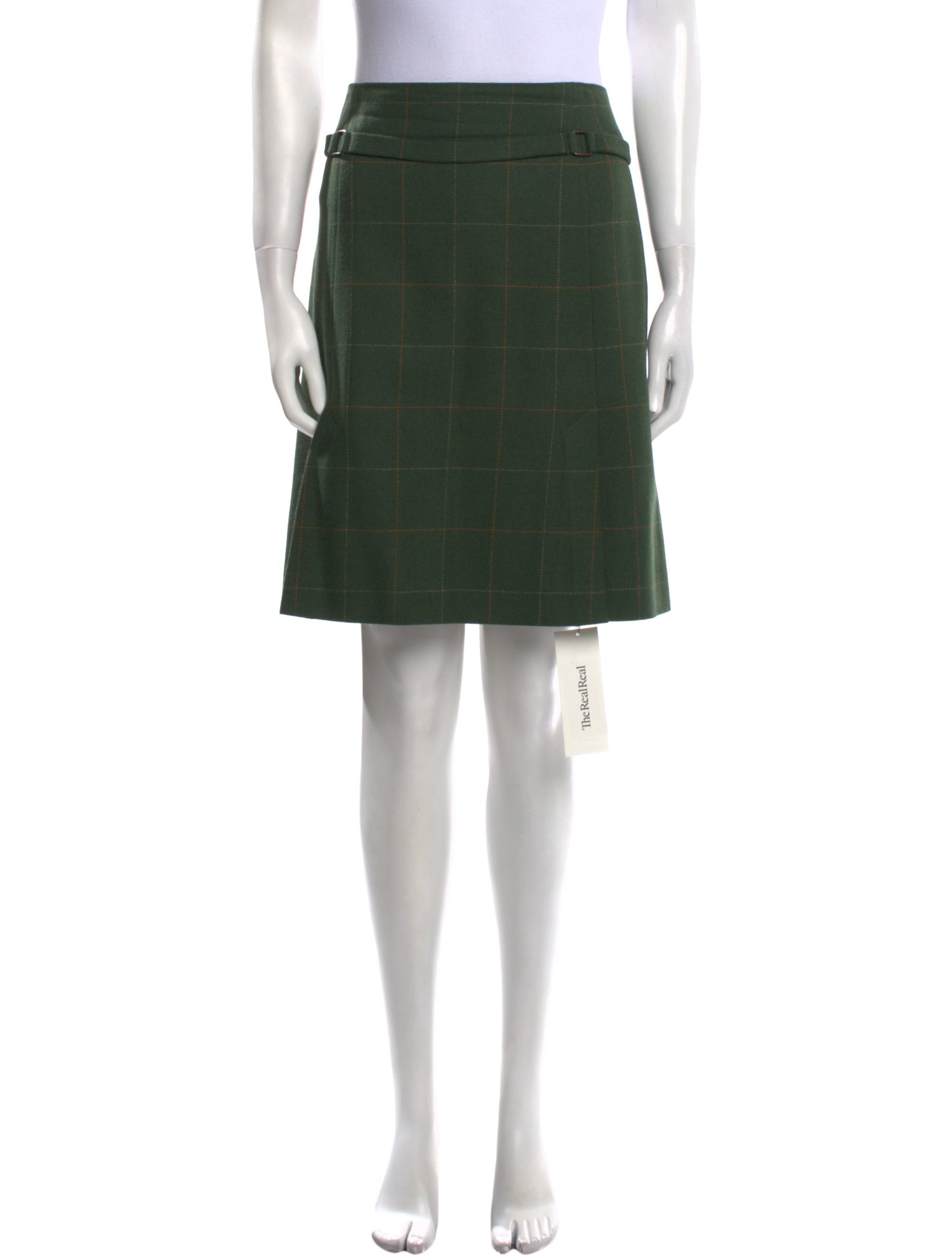 Akris Punto Plaid Print Knee-Length Skirt