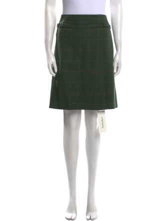 Akris Punto Plaid Print Knee-Length Skirt