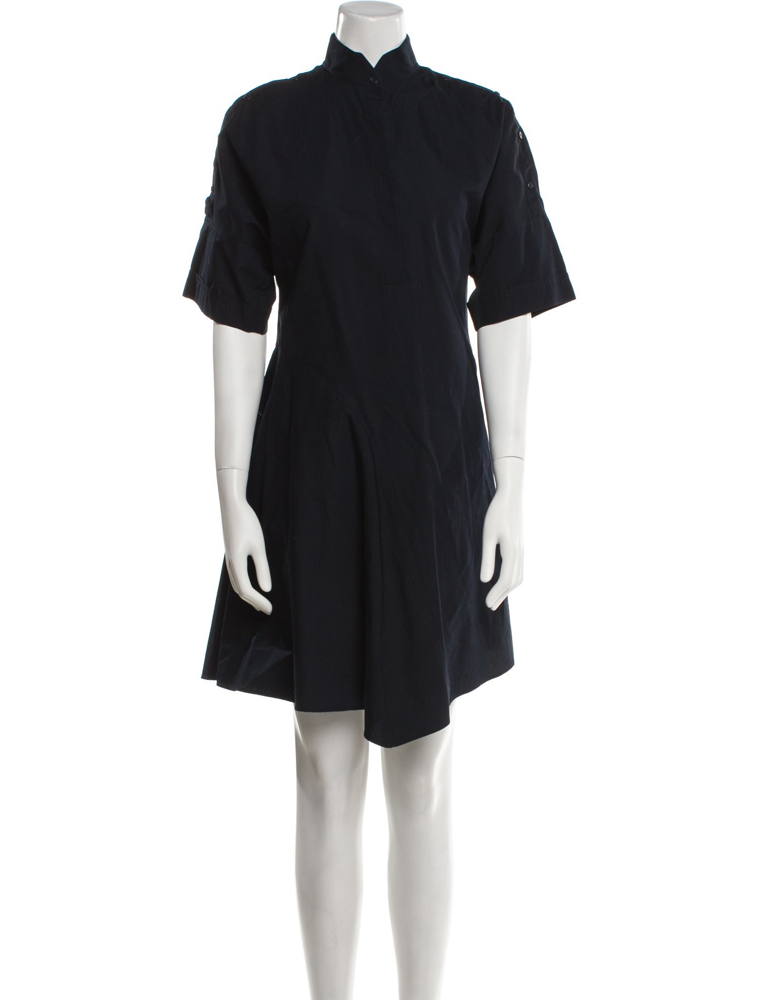 Akris Punto Mock Neck Knee-Length Dress