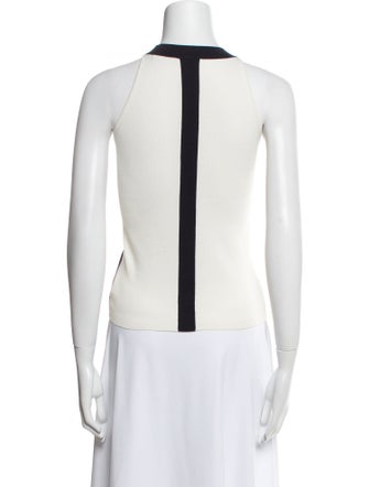 Akris Punto Colorblock Pattern Crew Neck Top