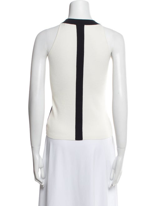 Akris Punto Colorblock Pattern Crew Neck Top