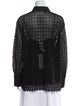 Akris Punto Lace Pattern Long Sleeve Button-Up Top