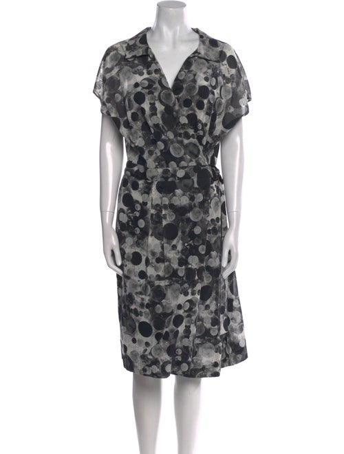 Akris Punto Printed Midi Length Dress