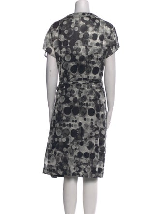 Akris Punto Printed Midi Length Dress