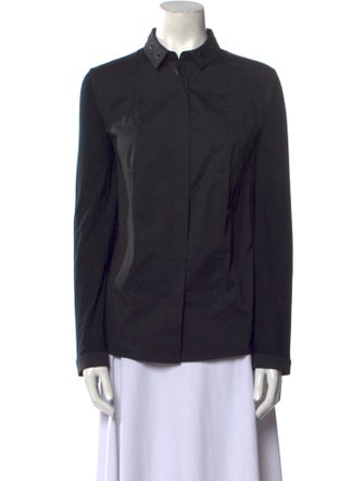Akris Punto Long Sleeve Button-Up Top