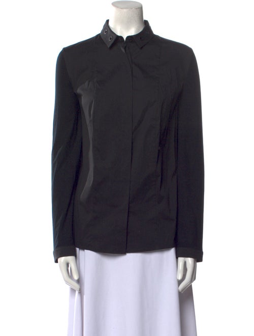 Akris Punto Long Sleeve Button-Up Top