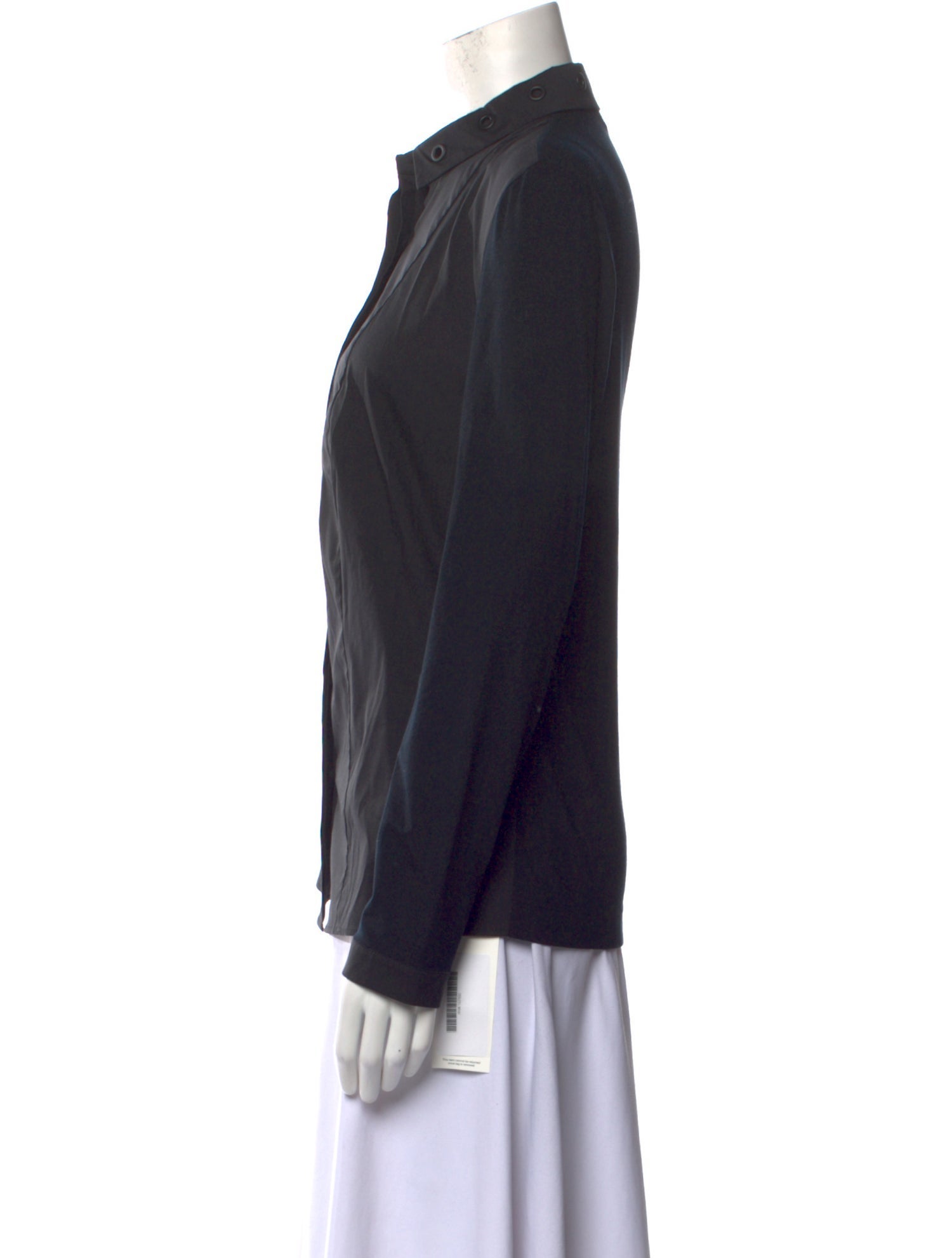 Akris Punto Long Sleeve Button-Up Top