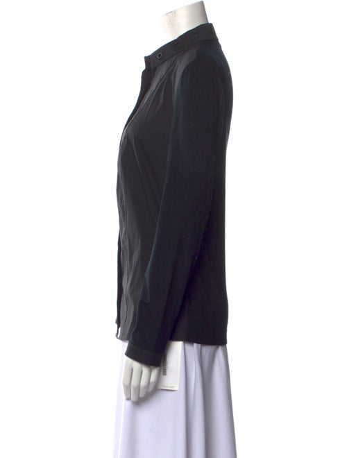 Akris Punto Long Sleeve Button-Up Top