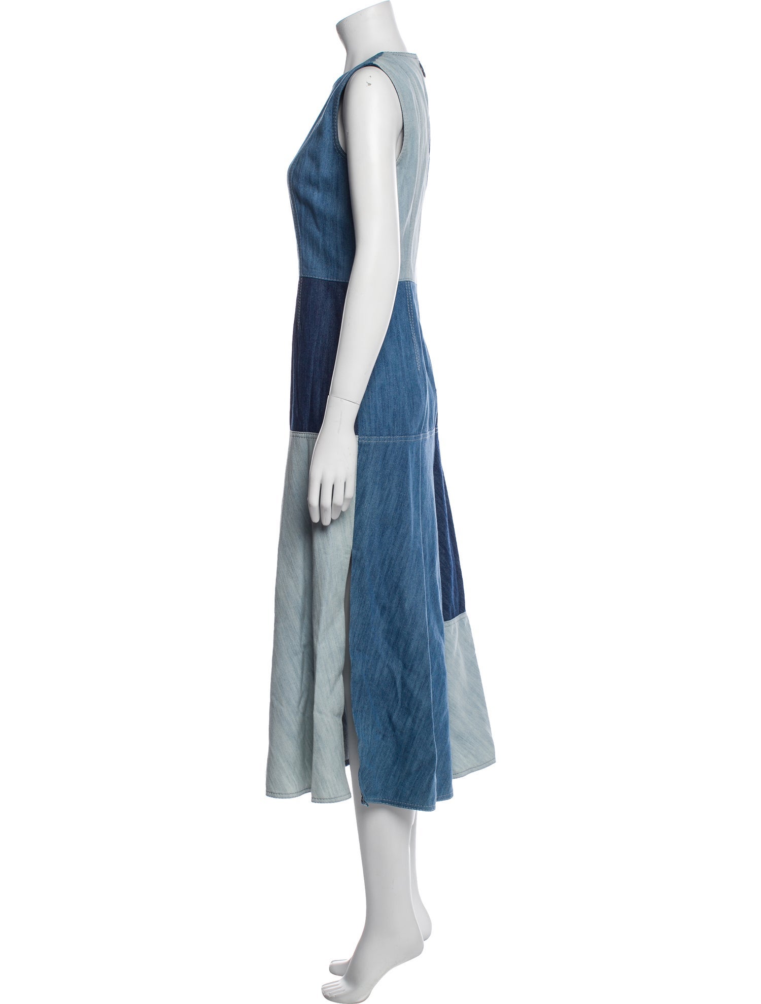 Akris Punto Colorblock Pattern Long Dress