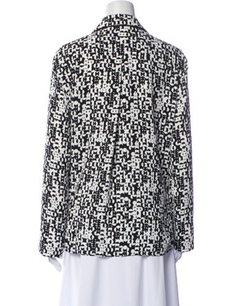 Akris Punto Printed Long Sleeve Button-Up Top