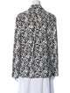 Akris Punto Printed Long Sleeve Button-Up Top