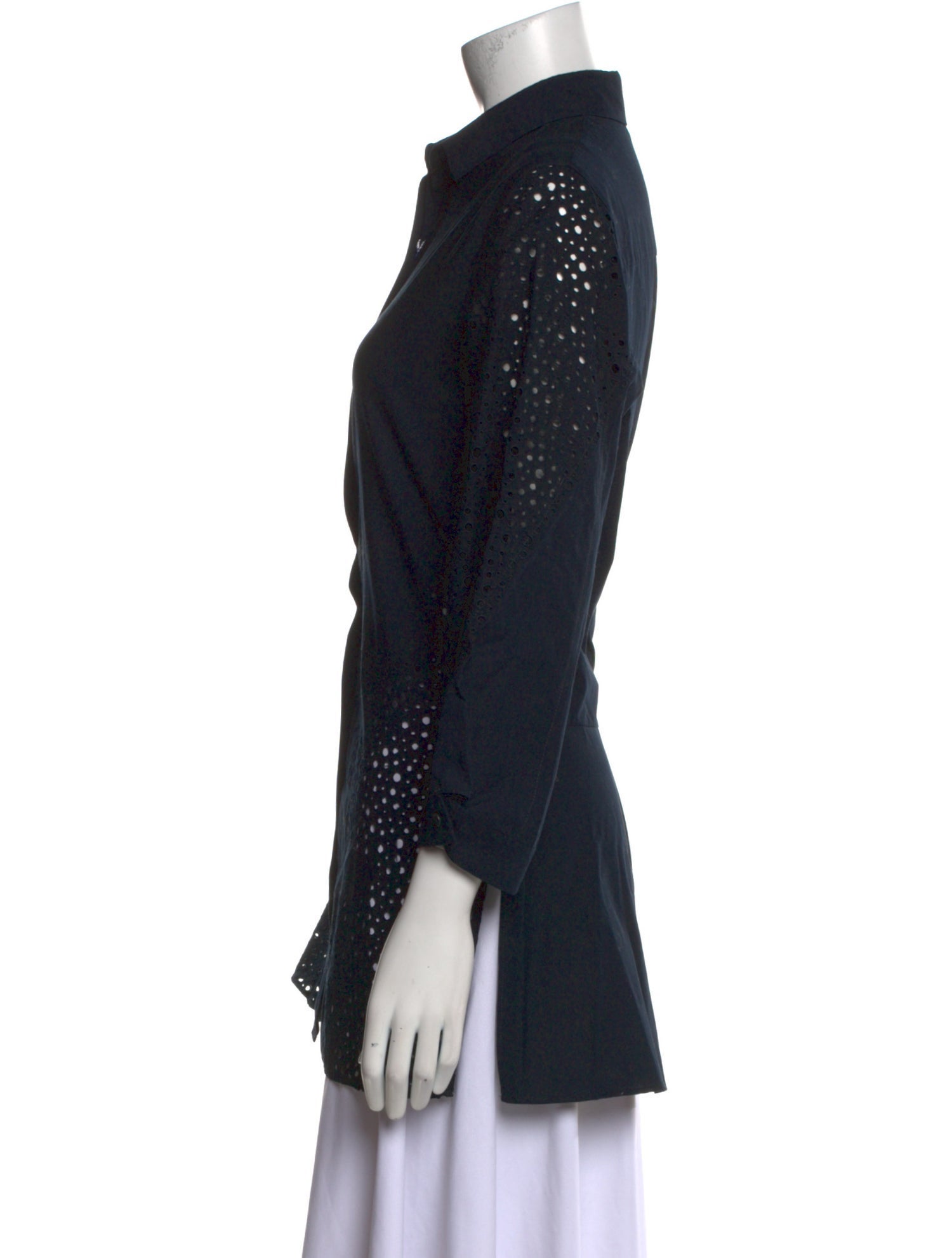 Akris Punto Polka Dot Print Three-Quarter Sleeve Tunic