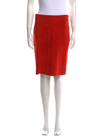 Akris Punto Suede Knee-Length Skirt