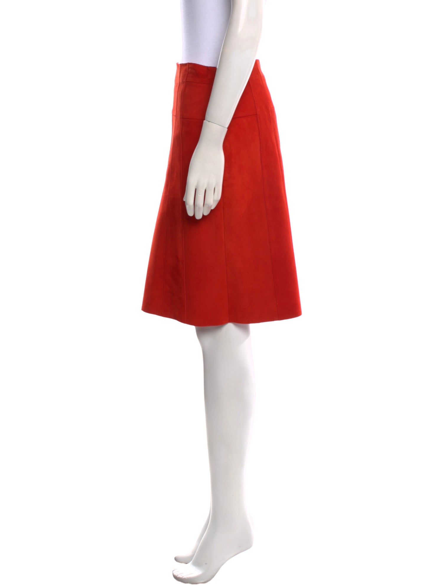 Akris Punto Suede Knee-Length Skirt