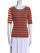 Akris Punto Striped Scoop Neck Sweater