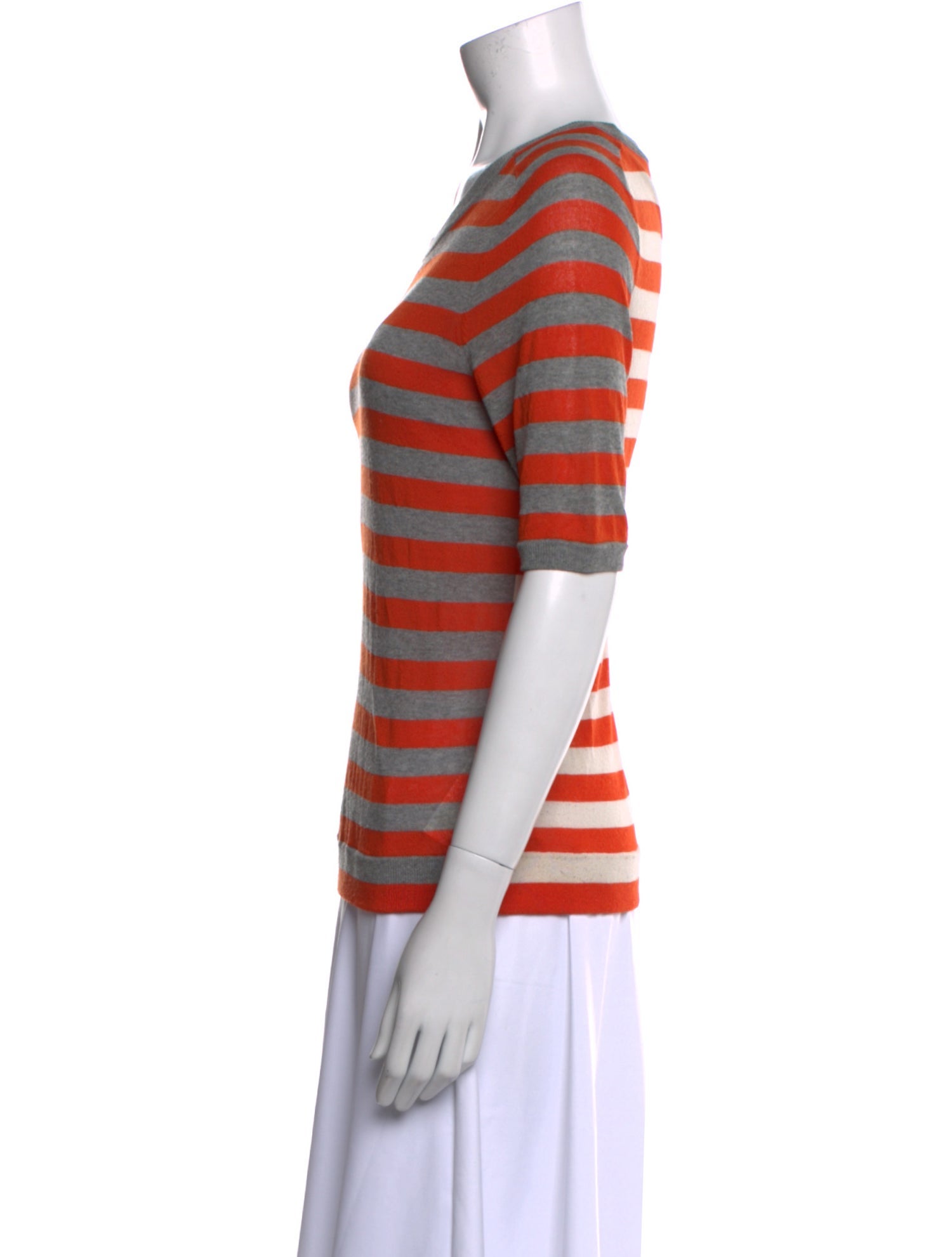 Akris Punto Striped Scoop Neck Sweater