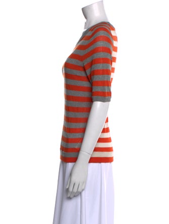 Akris Punto Striped Scoop Neck Sweater