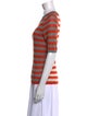 Akris Punto Striped Scoop Neck Sweater