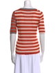 Akris Punto Striped Scoop Neck Sweater