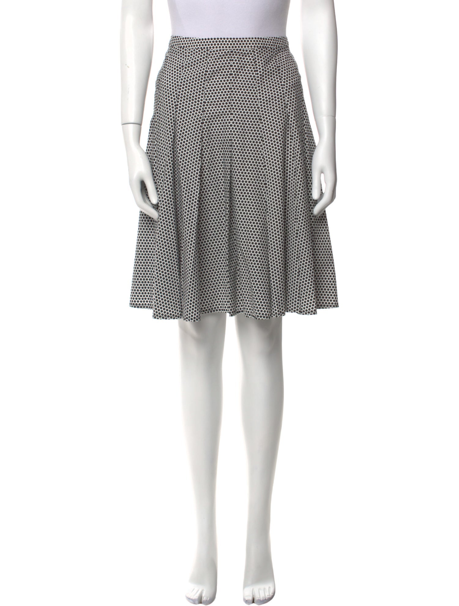 Akris Punto Polka Dot Print Knee-Length Skirt