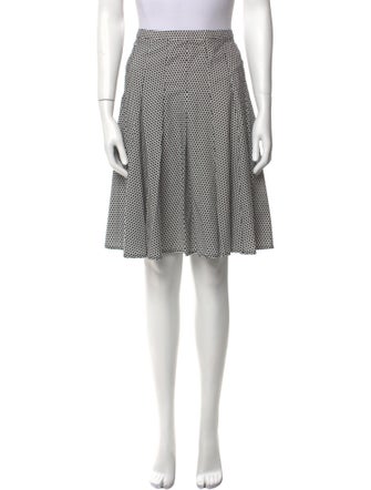 Akris Punto Polka Dot Print Knee-Length Skirt