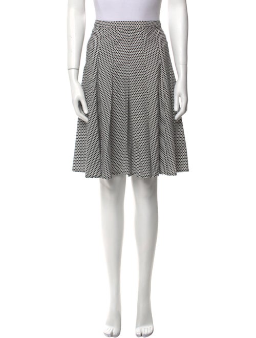 Akris Punto Polka Dot Print Knee-Length Skirt