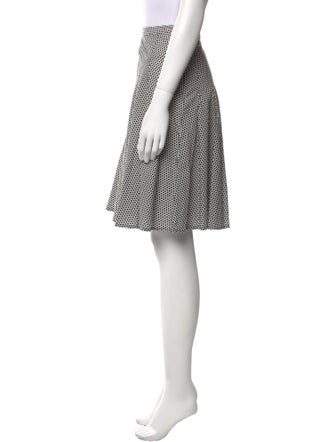 Akris Punto Polka Dot Print Knee-Length Skirt
