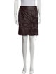 Akris Punto Lamb Leather Mini Skirt