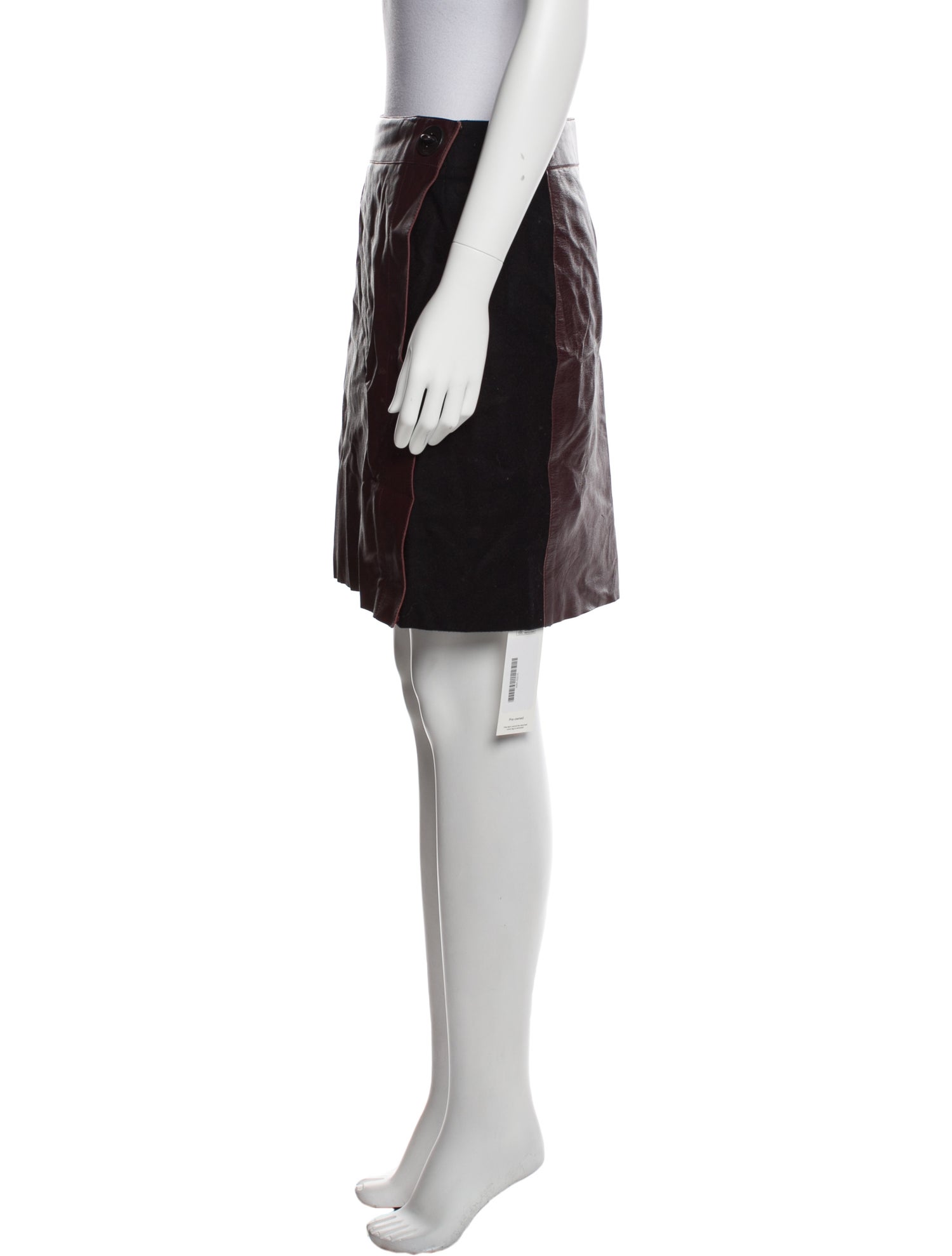 Akris Punto Lamb Leather Mini Skirt