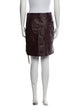 Akris Punto Lamb Leather Mini Skirt