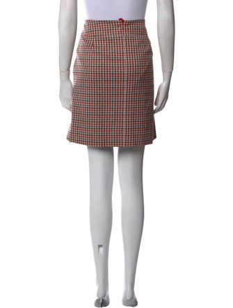 Akris Punto Houndstooth Print Mini Skirt