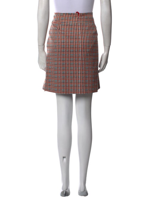 Akris Punto Houndstooth Print Mini Skirt
