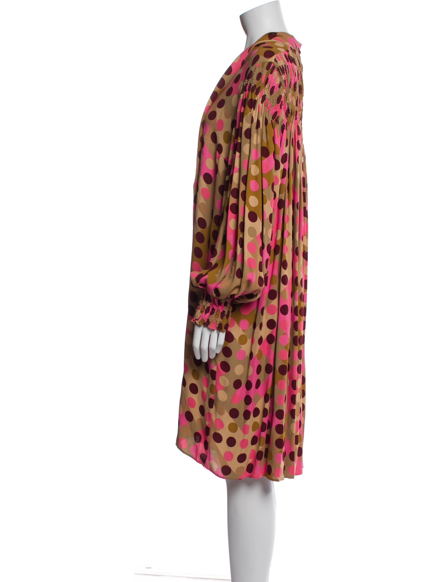 Akris Punto Polka Dot Print Midi Length Dress w/ Tags