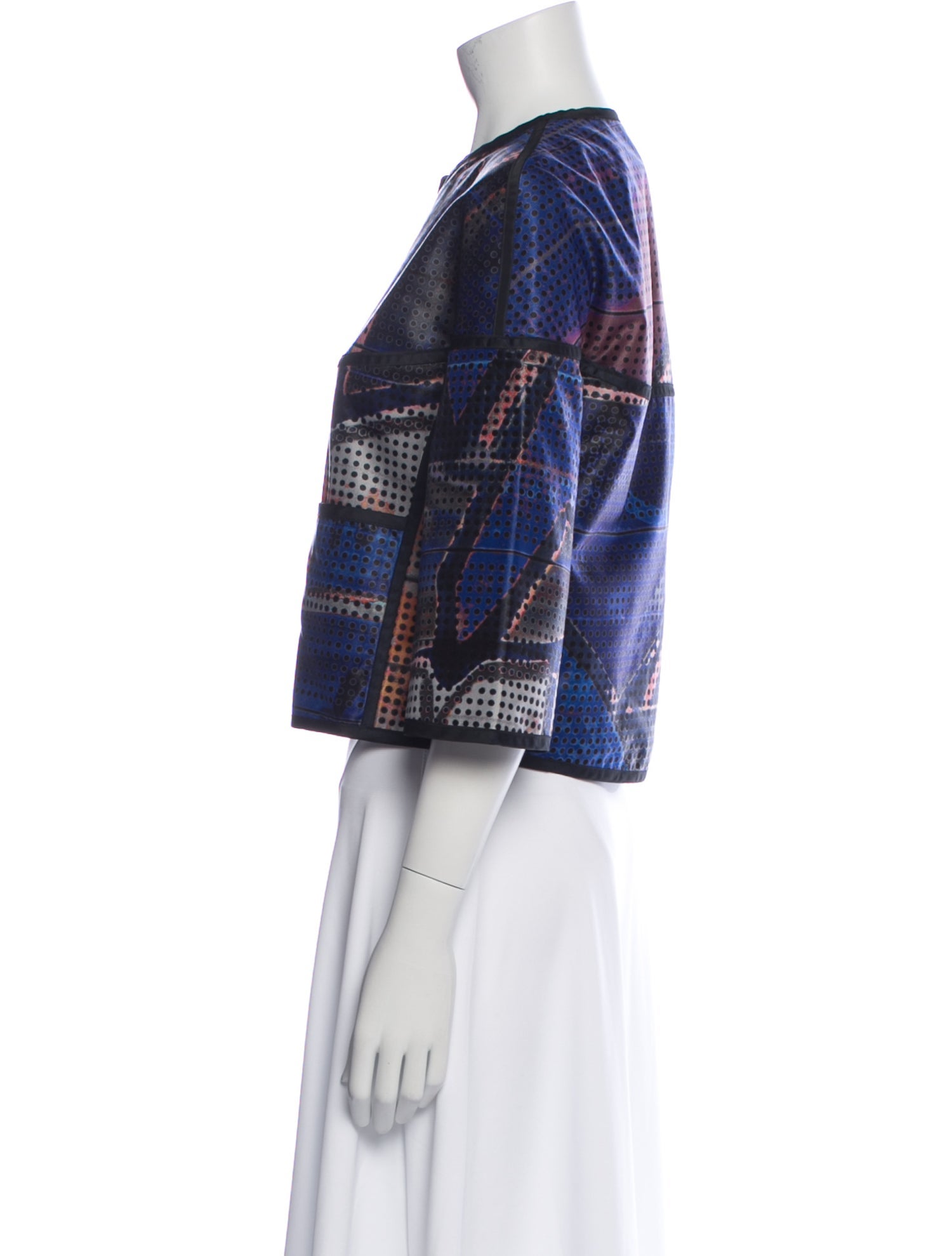 Akris Punto Plaid Print Evening Jacket