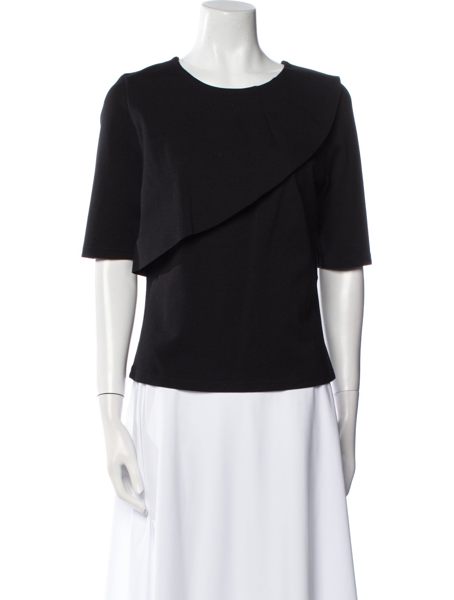Akris Punto Scoop Neck Short Sleeve Top