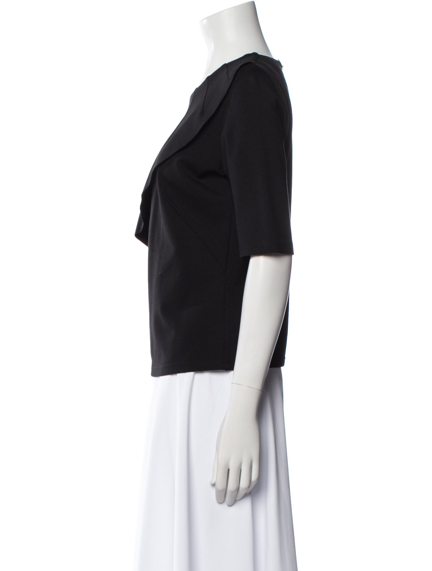 Akris Punto Scoop Neck Short Sleeve Top