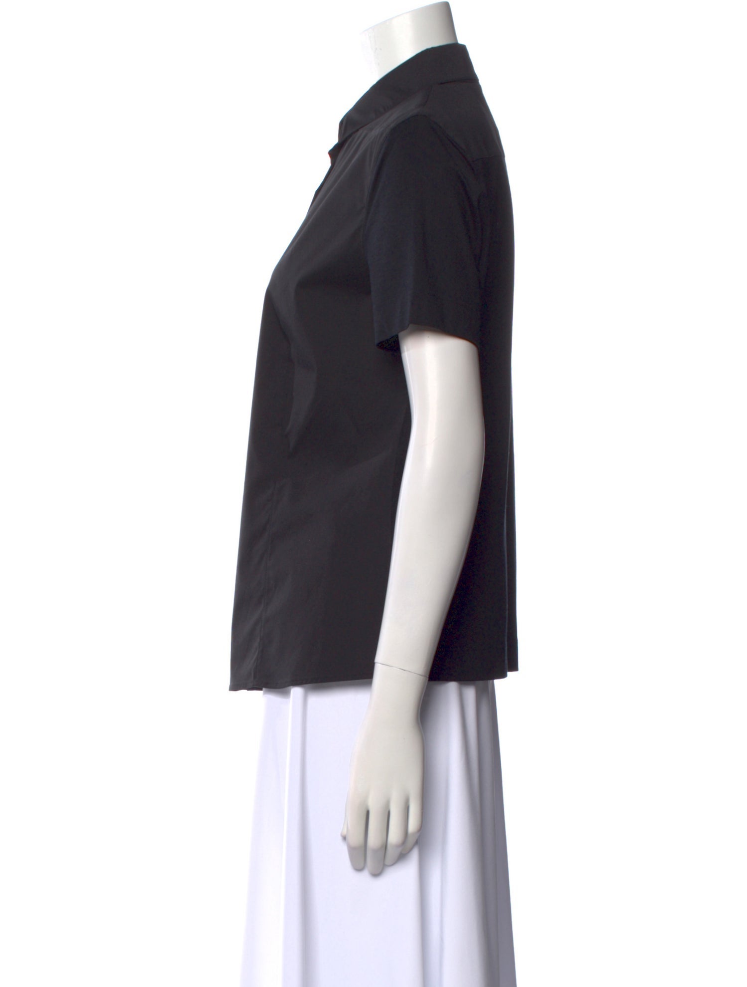 Akris Punto Short Sleeve Button-Up Top