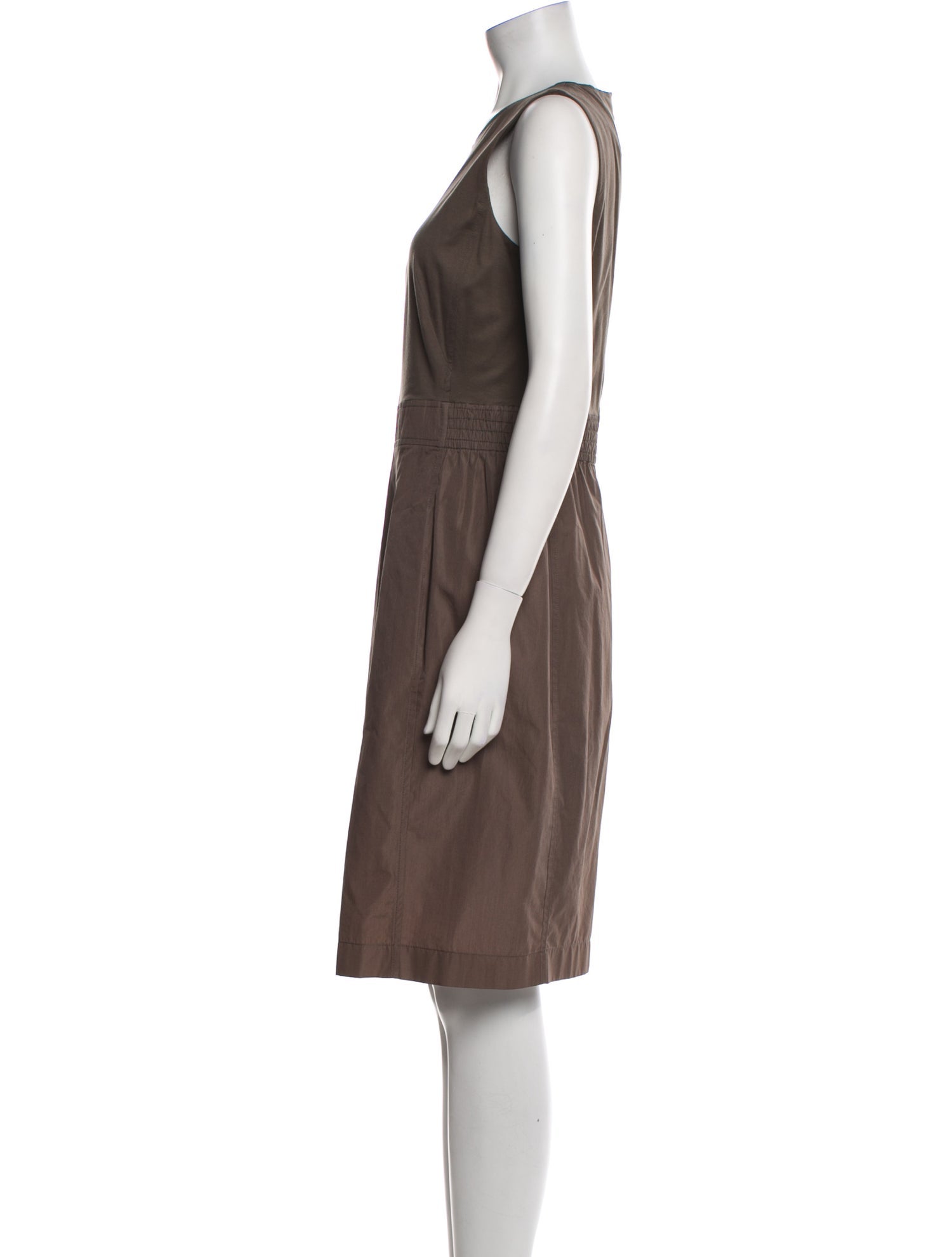 Akris Punto Scoop Neck Knee-Length Dress