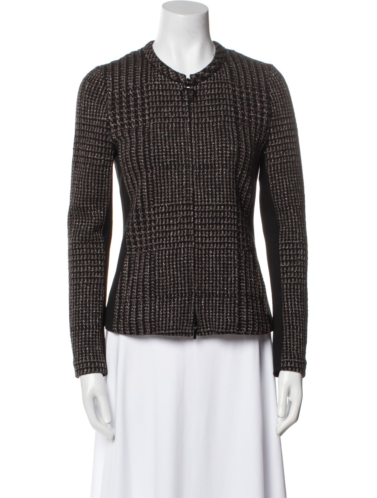 Akris Punto Houndstooth Print Evening Jacket