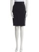 Akris Punto Leather Trim Embellishment Knee-Length Skirt