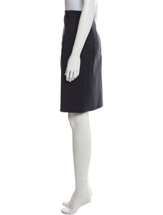 Akris Punto Leather Trim Embellishment Knee-Length Skirt