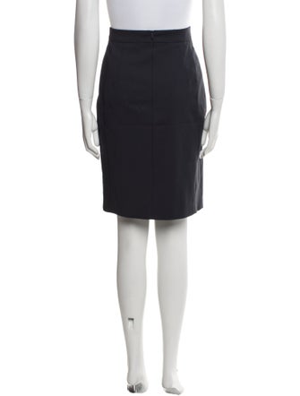 Akris Punto Leather Trim Embellishment Knee-Length Skirt