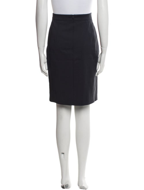 Akris Punto Leather Trim Embellishment Knee-Length Skirt
