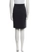 Akris Punto Leather Trim Embellishment Knee-Length Skirt