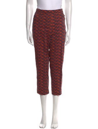 Akris Punto Printed Straight Leg Pants