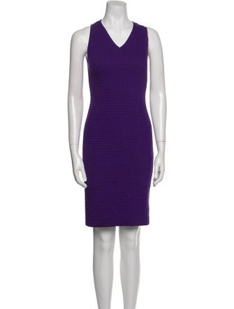 Akris Punto V-Neck Knee-Length Dress