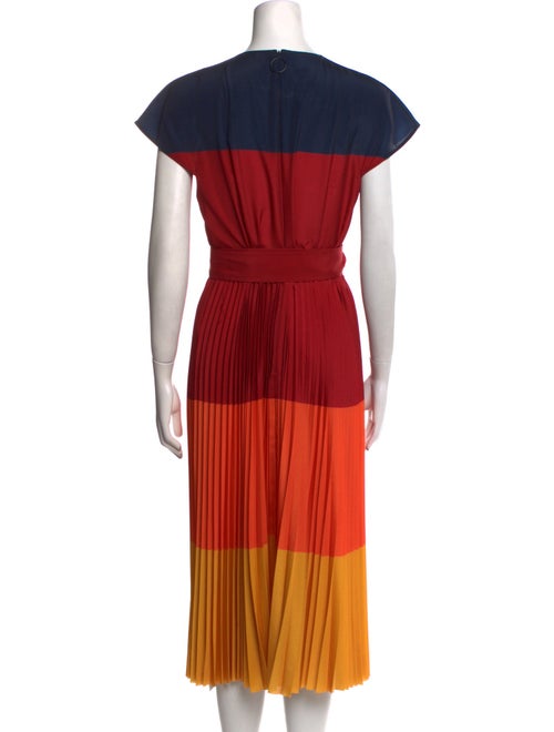 Akris Punto Colorblock Pattern Midi Length Dress