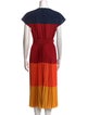 Akris Punto Colorblock Pattern Midi Length Dress