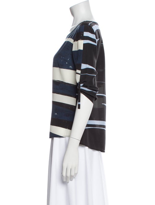 Akris Punto Silk Striped T-Shirt
